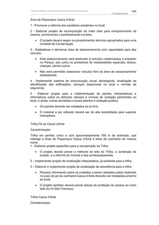 Plano de manejo completo