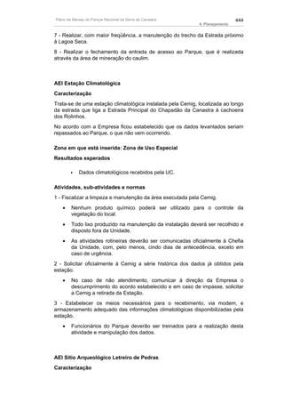 Plano de manejo completo