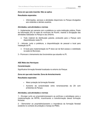 Plano de manejo completo