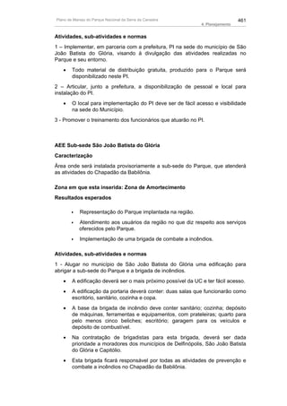 Plano de manejo completo