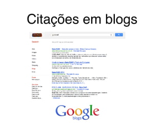 Citações em blogs
 