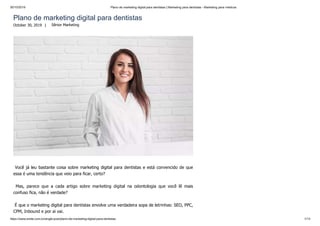 Plano de marketing digital para dentistas