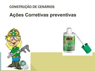CONSTRUÇÃO DE CENÁRIOS

Ações Corretivas preventivas
 