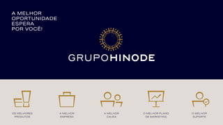 A MELHOR
EMPRESA
A MELHOR
CAUSA
O MELHOR PLANO
DE MARKETING
O MELHOR
SUPORTE
OS MELHORES
PRODUTOS
A MELHOR
OPORTUNIDADE
ESPERA
POR VOCÊ!
 