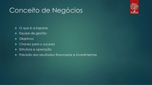 Apresentacao plano de negocios