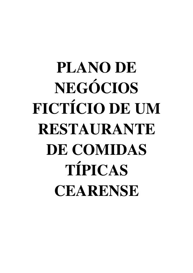 Plano de negócio pronto restaurante