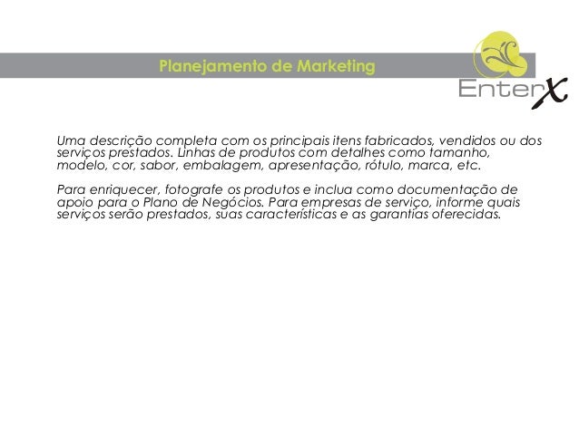 Plano de negocios descricao da empresa