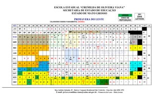 Aulas a serem repostas no CEI.