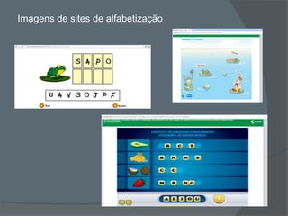 Imagens de sites de alfabetização
 