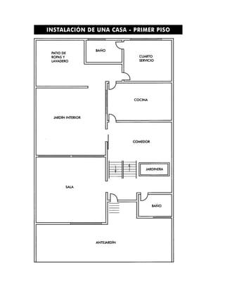 Plano de vivienda primer piso