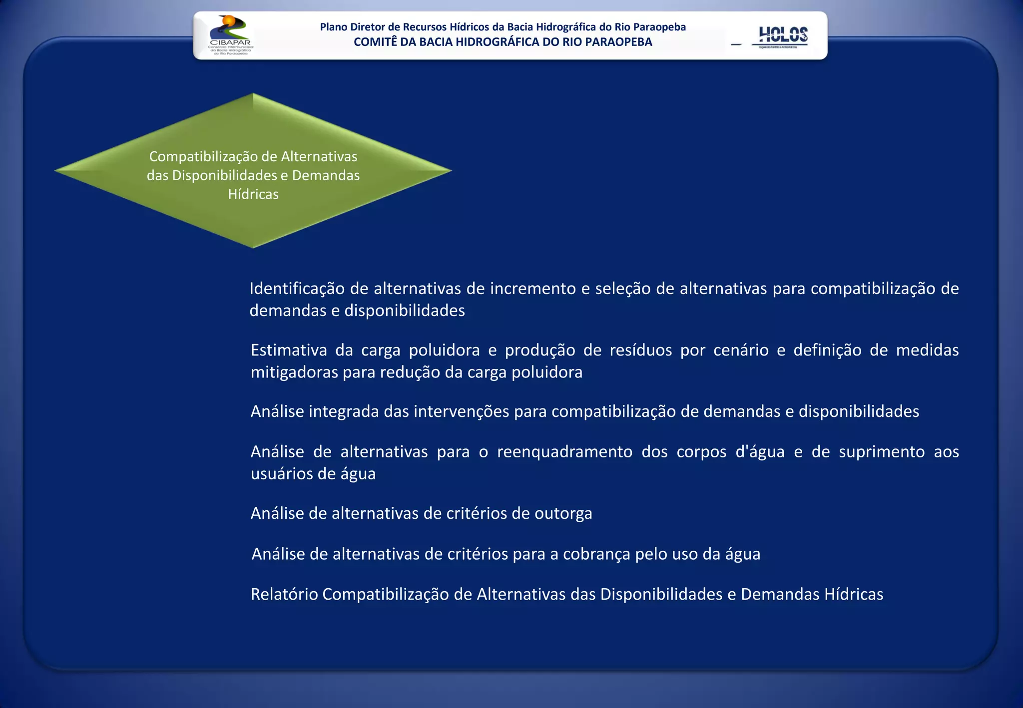 Plano Diretor De Recursos HíDricos Da Bacia Do Rio Paraopeba Mg