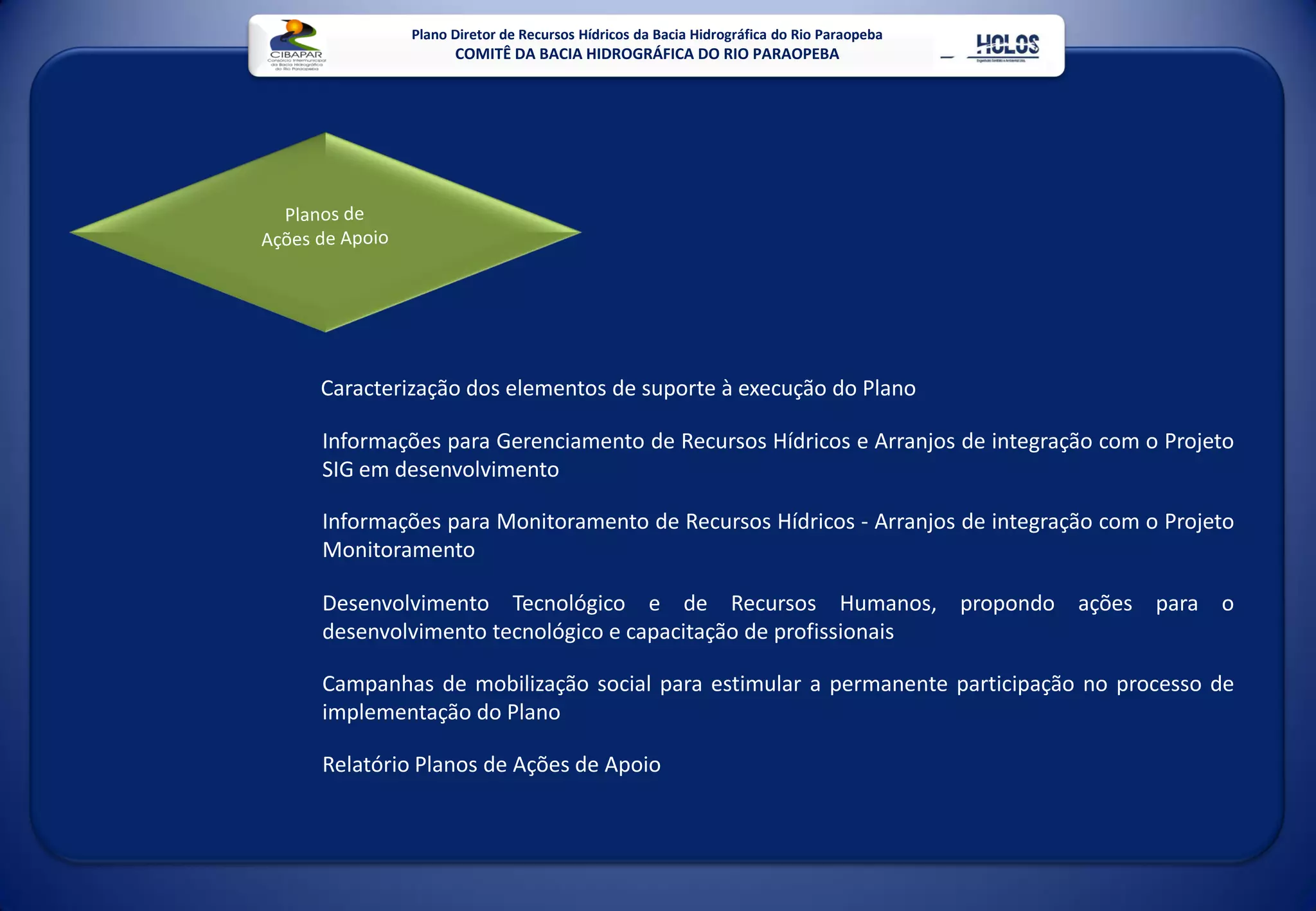 Plano Diretor De Recursos HíDricos Da Bacia Do Rio Paraopeba Mg