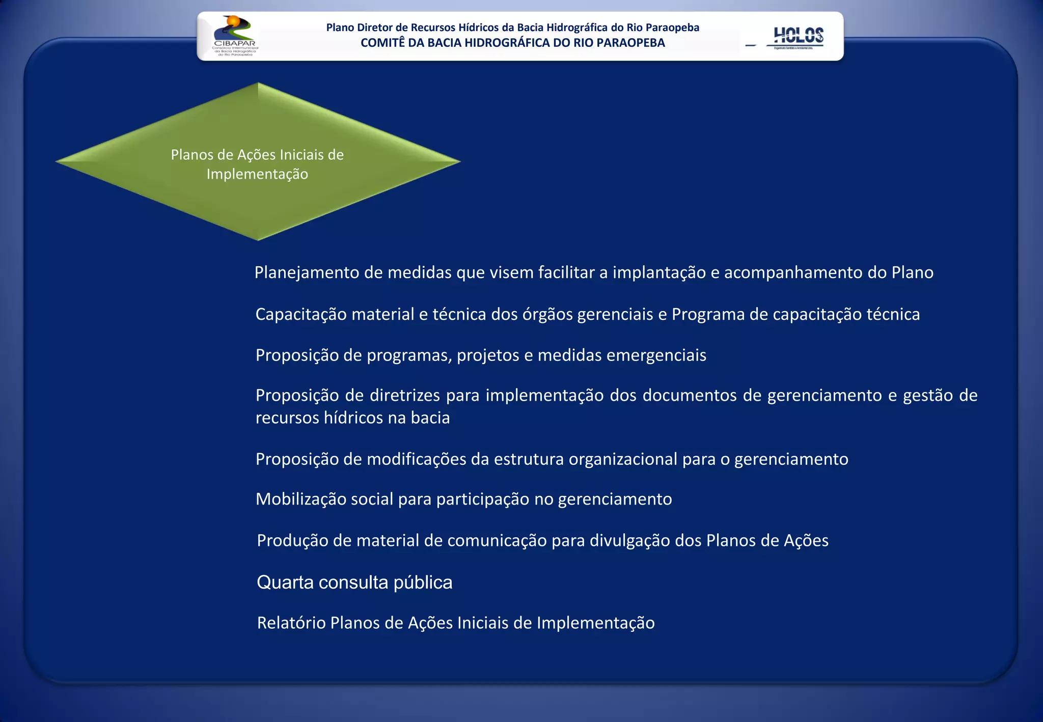 Plano Diretor De Recursos HíDricos Da Bacia Do Rio Paraopeba Mg