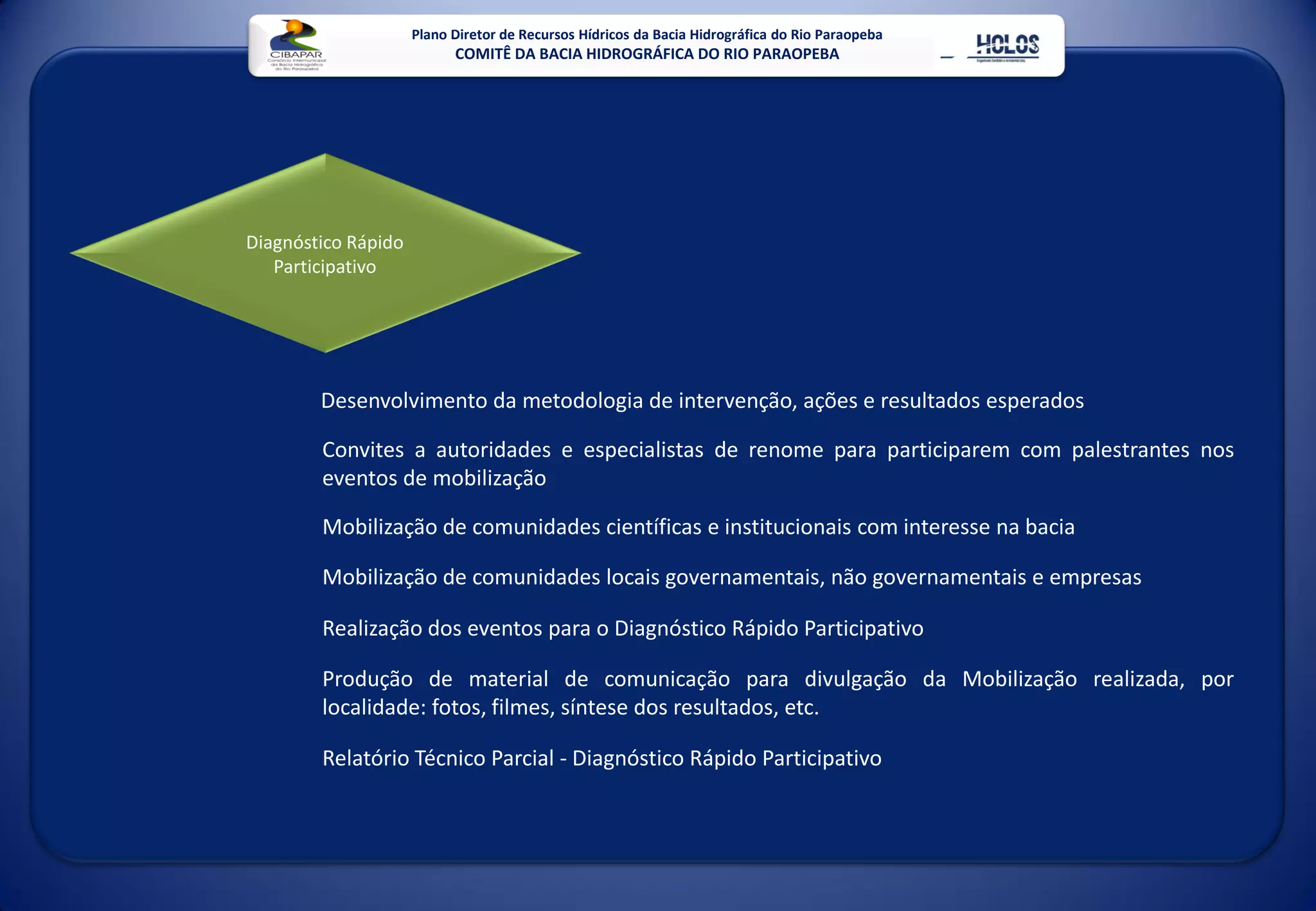 Plano Diretor De Recursos HíDricos Da Bacia Do Rio Paraopeba Mg