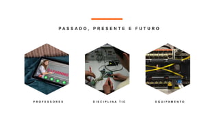P A S S A D O , P R E S E N T E E F U T U R O
P R O F E S S O R E S D I S C I P L I N A T I C E Q U I P A M E N T O
 