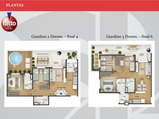 Giardino 2 Dorms. – final 4 Giardino 3 Dorms. – final 6
PLANTAS
 