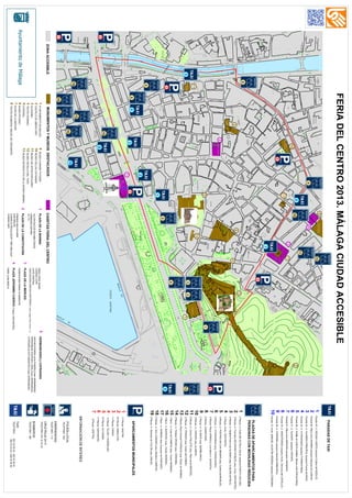 Plano de Accesibilidad de la Feria de Málaga 2013 en el centro 