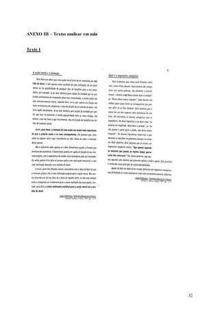 32
ANEXO III – Textos analisar em aula
Texto 1
 