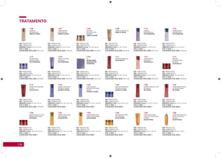 134
1106
Shampoo
Reconstrutor.
Complete Repair
EAN: 7896852615973
DUN: 27896852615977
DIMENSÕES (LxPxA): 62 x 40 x 212 mm
QTDE. P/ CAIXA: 12
CLASSIFICAÇÃO FISCAL (NCM): 3305.10.00
1107
Condicionador
Reconstrutor.
Complete Repair
EAN: 7896852615980
DUN: 27896852615984
DIMENSÕES (LxPxA): 62 x 40 x 212 mm
QTDE. P/ CAIXA: 12
CLASSIFICAÇÃO FISCAL (NCM): 3305.90.00
1108
Máscara
Reconstrutora
Intensiva.
Complete Repair
EAN: 7896852615997
DUN: 27896852615991
DIMENSÕES (LxPxA): 105 x 95 x 66 mm
QTDE. P/ CAIXA: 12
CLASSIFICAÇÃO FISCAL (NCM): 3305.90.00
1109
Creme Reconstrutor.
Complete Repair
EAN: 7896852616000
DUN: 27896852616004
DIMENSÕES (LxPxA): 76 x 48 x 167 mm
QTDE. P/ CAIXA: 12
CLASSIFICAÇÃO FISCAL (NCM): 3305.90.00
1115
Shampoo
Intensificador.
Pós Progressiva
EAN: 7896852616062
DUN: 27896852616066
DIMENSÕES (LxPxA): 62 x 40 x 212 mm
QTDE. P/ CAIXA: 12
CLASSIFICAÇÃO FISCAL (NCM): 3305.10.00
1116
Condicionador
Intensificador.
Pós Progressiva
EAN: 7896852616079
DUN: 27896852616073
DIMENSÕES (LxPxA): 62 x 40 x 212 mm
QTDE. P/ CAIXA: 12
CLASSIFICAÇÃO FISCAL (NCM): 3305.90.00
1117
Reconstrução
Intensificadora.
Pós Progressiva
EAN: 7896852616086
DUN: 27896852616080
DIMENSÕES (LxPxA): 105 x 95 x 66 mm
QTDE. P/ CAIXA: 12
CLASSIFICAÇÃO FISCAL (NCM): 3305.90.00
1118
Creme de Pentear
Defrizante.
Pós Progressiva
EAN: 7896852616437
DUN: 27896852616431
DIMENSÕES (LxPxA): 76 x 48 x 167 mm
QTDE. P/ CAIXA: 12
CLASSIFICAÇÃO FISCAL (NCM): 3305.90.00
1143
Kit.
Reconstrução
Molecular Pós
Progressiva
EAN: 789685261678
DUN: 27896852616776
DIMENSÕES (LxPxA): 140 x 50 x 200 mm
QTDE. P/ CAIXA: 12
CLASSIFICAÇÃO FISCAL (NCM): 3305.20.00
1111
Shampoo Reparador.
Color Reflect
EAN: 7896852616024
DUN: 27896852616028
DIMENSÕES (LxPxA): 62 x 40 x 212 mm
QTDE. P/ CAIXA: 12
CLASSIFICAÇÃO FISCAL (NCM): 3305.10.00
1112
Condicionador
Reparador.
Color Reflect
EAN: 7896852616031
DUN: 27896852616035
DIMENSÕES (LxPxA): 62 x 40 x 212 mm
QTDE. P/ CAIXA: 12
CLASSIFICAÇÃO FISCAL (NCM): 3305.90.00
1113
Máscara
Reconstrutora
Intensiva.
Color Reflect
EAN: 7896852616048
DUN: 27896852616042
DIMENSÕES (LxPxA): 105 x 95 x 66 mm
QTDE. P/ CAIXA: 12
CLASSIFICAÇÃO FISCAL (NCM): 3305.90.00
1114
Creme para Blindagem
da Cor.
Color Reflect
EAN: 7896852616055
DUN: 27896852616059
DIMENSÕES (LxPxA): 76 x 48 x 167 mm
QTDE. P/ CAIXA: 12
CLASSIFICAÇÃO FISCAL (NCM): 3305.90.00
1153
Shampoo Matizador
Specialist Blonde.
Specialist Blonde
EAN: 7896852616956
DUN: 27896852616929
DIMENSÕES (LxPxA): 62,2 x 40,7 x 201 mm
QTDE. P/ CAIXA: 12
CLASSIFICAÇÃO FISCAL (NCM): 0
1154
Condicionador
Matizador Specialist
Blonde.
Specialist Blonde
EAN: 7896852616963
DUN: 27896852616936
DIMENSÕES (LxPxA): 62,2 x 40,7 x 201 mm
QTDE. P/ CAIXA: 12
CLASSIFICAÇÃO FISCAL (NCM): 0
1155
Máscara Matizadora
Specialist Blonde.
Specialist Blonde
EAN: 7896852616970
DUN: 27896852616943
DIMENSÕES (LxPxA): 106,3 x 95 x 67 mm
QTDE. P/ CAIXA: 12
CLASSIFICAÇÃO FISCAL (NCM): 0
1156
Shampoo Realce da Cor
Red Revival.
Red Revival
EAN: 7896852616987
DUN: 27896852616950
DIMENSÕES (LxPxA): 62,2 x 40,7 x 201 mm
QTDE. P/ CAIXA: 12
CLASSIFICAÇÃO FISCAL (NCM): 0
1157
Condicionador Realce
da Cor Red Revival.
Red Revival
EAN: 7896852616994
DUN: 27896852616967
DIMENSÕES (LxPxA): 62,2 x 40,7 x 201 mm
QTDE. P/ CAIXA: 12
CLASSIFICAÇÃO FISCAL (NCM): 0
1158
Máscara Realce da Cor
Vermelha Red Revival.
Red Revival
EAN: 7896852617007
DUN: 27896852616974
DIMENSÕES (LxPxA): 106,3 x 95 x 67 mm
QTDE. P/ CAIXA: 12
CLASSIFICAÇÃO FISCAL (NCM): 0
1162
Shampoo Anti Danos
Solar Defense.
Solar Defense
EAN: 7896852617045
DUN: 27896852617018
DIMENSÕES (LxPxA): 62,2 x 40,7 x 201 mm
QTDE. P/ CAIXA: 12
CLASSIFICAÇÃO FISCAL (NCM): 0
1163
Condicionador Anti
Danos Solar Defense.
Solar Defense
EAN: 7896852617052
DUN: 27896852617025
DIMENSÕES (LxPxA): 62,2 x 40,7 x 201 mm
QTDE. P/ CAIXA: 12
CLASSIFICAÇÃO FISCAL (NCM): 0
1164
Leave-in Anti Danos
com Filtro Solar Solar
Defense.
Solar Defense
EAN: 7896852617069
DUN: 27896852617032
DIMENSÕES (LxPxA): 89 x 57 x 204 mm
QTDE. P/ CAIXA: 12
CLASSIFICAÇÃO FISCAL (NCM): 0
1165
Fluído Anti Danos Com
Filtro Solar Solar
Defense.
Solar Defense
EAN: 7896852617076
DUN: 27896852617049
DIMENSÕES (LxPxA): 46 x 46 x 172 mm
QTDE. P/ CAIXA: 12
CLASSIFICAÇÃO FISCAL (NCM): 0
1166
Máscara Anti Danos
Solar Defense.
Solar Defense
EAN: 7896852617083
DUN: 27896852617056
DIMENSÕES (LxPxA): 106,3 x 95 x 67 mm
QTDE. P/ CAIXA: 12
CLASSIFICAÇÃO FISCAL (NCM): 0
TRATAMENTO
 