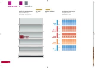 38
GESPECIALIZADO GESPECIALIZADO GESPECIALIZADO FINALIZAÇÃO
SOLUÇÕES EM FINALIZAÇÃO
MOUSSE E POMADA
EXPOSIÇÃO DE PRODUTOS
MIx IDEAL:
100%
MíNIMO DESEjADO:
70%
Zona
Fria
Linha
Linha
Linha
Linha
Linha
SKU
SKU
SKU
SKU
SKU
Zona
Fria
Zona
Quente
Zona
Quente
Zona
Morna
SOLUÇÕES EM FINALIZAÇÃO
MOUSSE E POMADA
SEQUÊNCIA DE SKUS
1 2 3 4 5 6 7 8
VALORIZE
352
352
352
352
356
356
356
356
 