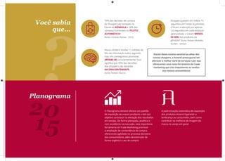 Manual de Clusterização & Mix de Produtos | 7
?Planograma
20
15
Você sabia
que...
70% das decisões de compra
do Shopper são tomadas na
frente da GÔNDOLA e 50% das
compras funcionam no PILOTO-
AUTOMÁTICO?
(fonte: Instituto Nielsen - 2015)
Nosso cérebro recebe 11 milhões de
bits de informação todos segundo,
mas nós conseguimos processar
APENAS 40 conscientemente? Isso
significa que 95% das decisões
dos shoppers são tomadas
INCONSCIENTEMENTE.
(fonte: Nielsen Neuro).
O Planograma Amend oferece um padrão
de exposição de nossos produtos e tem por
objetivo contribuir na elevação dos resultados
em vendas. De forma planejada, analítica e
com excelência na execução, esta importante
ferramenta de Trade Marketing promove
a ampliação de conveniência de compra,
oferecendo agilidade no processo decisório
dos consumidores, além de estimular de
forma orgânica o ato de compra.
A padronização sistemática de exposição
dos produtos Amend é garantir a
lembrança ao consumidor, bem como
contribuir na melhoria de imagem da
marca no varejo em geral.
Shoppers gastam em média 15
segundos em frente as gôndola,
e focam a atenção por apenas
1,6 segundos em cada estímulo
apresentado, e notam MENOS
DE 40% dos produtos da
gôndola? (fonte: Nielsen Modality
Studies – Global)
Diante deste cenário sensível ao olhar dos
nossos shoppers, a Amend preocupa-se em
oferecer o melhor nível de serviços e por isso
oferecemos uma nova ferramenta de trade
marketing que visa impulsionar as vendas
aos nossos consumidores.
 