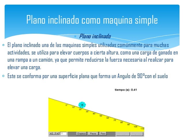 Plano inclinado como maquina simple