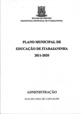 Plano municipal de educação de inn se 2011 2020