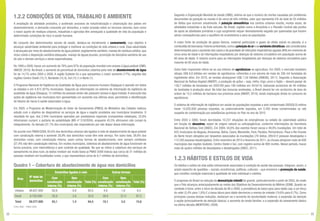 32 33
1.2.2 CONDIÇÕES DE VIDA, TRABALHO E AMBIENTE
A ampliação da atividade produtiva, o acelerado processo de industrialização e urbanização dos países em
desenvolvimento, a demanda crescente por alimentos, a maior pressão sobre os recursos naturais, bem como
o maior aporte de resíduos urbanos, industriais e agrícolas têm ameaçado a qualidade de vida da população e
determinado condições de risco à saúde humana.
No conjunto dos determinantes sociais de saúde, destaca-se inicialmente o saneamento, cujo objetivo é
alcançar salubridade ambiental para proteger e melhorar as condições de vida urbana e rural. Essa salubridade
é alcançada por meio de abastecimento de água potável, esgotamento sanitário, manejo de resíduos sólidos, que
inclui coleta e disposição sanitária adequada, manejo de águas pluviais, promoção da disciplina sanitária de uso
do solo e demais serviços e obras especializadas.
De 1990 a 2008, houve um aumento de 78% para 87% da população mundial com acesso à água potável (OMS;
UNICEF, 2010). No Brasil, o aumento do percentual de domicílios cobertos pela rede de abastecimento de água
foi de 14,7% entre 2000 e 2008. A região Sudeste foi a que apresentou o maior aumento (17%), seguida das
regiões Centro-Oeste (15,7), Nordeste (15,4), Sul (15,1) e Norte (1).
O Programa Nacional de Vigilância da Qualidade da Água para consumo humano (Vigiagua) é operado em todos
os estados e em 4.815 (87%) municípios. Segundo as informações no sistema de informação da vigilância da
qualidade da água (Sisagua), 15 milhões de pessoas ainda não possuem acesso à água tratada.A execução das
ações de vigilância nos municípios tem apresentado um aumento nos últimos anos, permitindo a identificação
de fatores de riscos à saúde associados à água.
Em 2005, o Programa de Modernização do Setor de Saneamento (PMSS) do Ministério das Cidades realizou
estudo com o objetivo de diagnosticar os serviços de água e esgoto prestados aos municípios brasileiros. O
resultado foi que, dos 2.644 municípios operados por prestadores regionais (companhias estaduais), 22,8%
informaram cumprir a portaria de potabilidade (MS nº 518/2004), enquanto 45,5% afirmaram não cumpri-la
integralmente. Os demais (31,7% dos municípios) não responderam por não dispor dessa informação.
De acordo com PNAD/2009, 92,6% dos domicílios urbanos são ligados à rede de abastecimento de água potável
com canalização interna e somente 28,9% dos domicílios rurais têm este serviço. Por outro lado, 39,8% dos
domicílios rurais, com canalização interna, usam outras formas de abastecimento, nem sempre confiáveis
(27,4% não têm canalização interna). Em muitos municípios, sistemas de abastecimento de água funcionam de
forma precária, com intermitência e sem controle de qualidade. No que se refere à cobertura dos serviços de
saneamento na área rural, os dados revelam ser muito baixa (a PNAD 2009 indicou que cerca de 31 milhões de
pessoas residiam em localidades rurais, o que representava cerca de 8,7 milhões de domicílios).
Quadro 1 – Cobertura de abastecimento de água nos domicílios
Fonte: IBGE – PNAD 2009.
Área
Nº total de
domicílios
Domicílios ligados à rede Outras formas
Com
canalização
interna (%)
Sem
canalização
interna (%)
Total (%)
Com
canalização
interna (%)
Sem
canalização
Interna (%)
Total (%)
Urbana 49.827.000 92,6 0,9 93,5 4,9 1,6 6,5
Rural 8.750.000 28,9 3,8 32,8 39,8 27,4 67,2
Total 58.577.000 83,1 1,4 84,4 10,1 5,5 15,6
Segundo a Organização Mundial da Saúde (OMS), estima-se que o número de mortes causadas por problemas
decorrentes da poluição no mundo é de cerca de três milhões, valor que representa 5% do total de 55 milhões
de óbitos que ocorrem anualmente. A poluição atmosférica nos centros urbanos resulta, muitas vezes, de
atividades industriais e da frota veicular. No Brasil, regiões como a Amazônia e o Planalto Central são pontos
de apoio às atividades primárias e cujo surgimento requer desmatamento seguido por queimadas que trazem
sérias consequências para o equilíbrio do ecossistema e para as populações.
A maior fonte de produção de gases tóxicos, material particulado e gases do efeito estufa no planeta, é a
combustãodebiomassa.Fatoresambientais,comoa poluiçãodoar eas variáveisclimáticas,sãoconsiderados
determinantes para o aumento dos casos e da gravidade de infecções respiratórias agudas (IRA) em menores de
cinco anos de idade e de internações hospitalares por doenças do sistema circulatório em população acima de
60 anos de idade. O mesmo ocorre para as internações hospitalares por doenças do sistema circulatório para
maiores de 60 anos de idade.
Outro fator importante refere-se ao uso intenso de agrotóxicos na agricultura. Em 2009, o mercado brasileiro
atingiu US$ 6,6 bilhões em vendas de agrotóxicos, referentes a um volume de mais de 336 mil toneladas de
ingrediente ativo. Em 2010, as vendas alcançaram US$ 7,24 bilhões (SINDAG, 2011). Segundo a Associação
Nacional de Defesa Vegetal (ANDEF), a produção de grãos – soja, milho, trigo, arroz e feijão – deverá passar de
139,7 milhões de toneladas em 2007/08 para 180 milhões em 2018/19, indicando acréscimo de 40 milhões
de toneladas à produção atual. No total das lavouras analisadas, o Brasil deverá ter um acréscimo de área da
ordem de 15,5 milhões de hectares nos próximos anos (ANDEF, 2010), tendo implicação direta no consumo de
agrotóxicos.
O sistema de informação de vigilância em saúde de populações expostas a solo contaminado (SISSOLO) estima
haver 10.635.000 pessoas expostas, ou potencialmente expostas, em 5.292 áreas contaminadas ou sob
suspeita de contaminação por substâncias químicas no País no ano de 2010.
Entre 2003 e 2009, foram decretadas 10.231 situações de emergências ou estado de calamidade pública
em função de desastres, sejam de origem natural ou antropogênicos, conforme informações da Secretaria
Nacional de Defesa Civil (SNDC). Em 2009, 44,6% dos eventos foram secas e 49,8% inundações. Um total de
652 municípios de Alagoas, Amazonas, Bahia, Ceará, Maranhão, Pará, Paraíba, Pernambuco, Piauí e Rio Grande
do Norte foram atingidos por desastres associados às inundações (78 óbitos, 289.612 pessoas desalojadas e
112.045 pessoas desabrigadas). Entre novembro de 2010 a fevereiro de 2011, as chuvas atingiram mais de 600
municípios das regiões Sudeste, Centro-Oeste e Sul, com registro acima de 900 mortes. Nesse período, houve
mais de quatro milhões de desalojados e desabrigados (SNDC, 2011).
1.2.3 HÁBITOS E ESTILOS DE VIDA
Os hábitos e estilos de vida estão intimamente associados à condição de saúde das pessoas. Integram, assim, o
amplo espectro de questões – sociais, econômicas, políticas, culturais – que envolvem a promoção da saúde,
que constitui condição essencial à qualidade de vida individual e coletiva.
O progresso do Brasil na redução da desnutrição infantil foi grande, particularmente a partir de 2003, de modo
que o País alcançou antecipadamente as metas dos Objetivos de Desenvolvimento do Milênio (ODM). Quanto ao
combate à fome, entre o início da década de 90 e 2006, a prevalência de baixo peso para idade caiu a um terço
do valor (5,4% para 1,8%) E a baixa altura para idade decresceu a menos da metade (19,6% para 6,7%). Como
principais causas dessas reduções, destacam-se o aumento da escolaridade materna; a expansão da atenção
à saúde (principalmente da atenção básica); o aumento da renda familiar; e a expansão do saneamento básico
na última década (MONTEIRO, 2009).
 