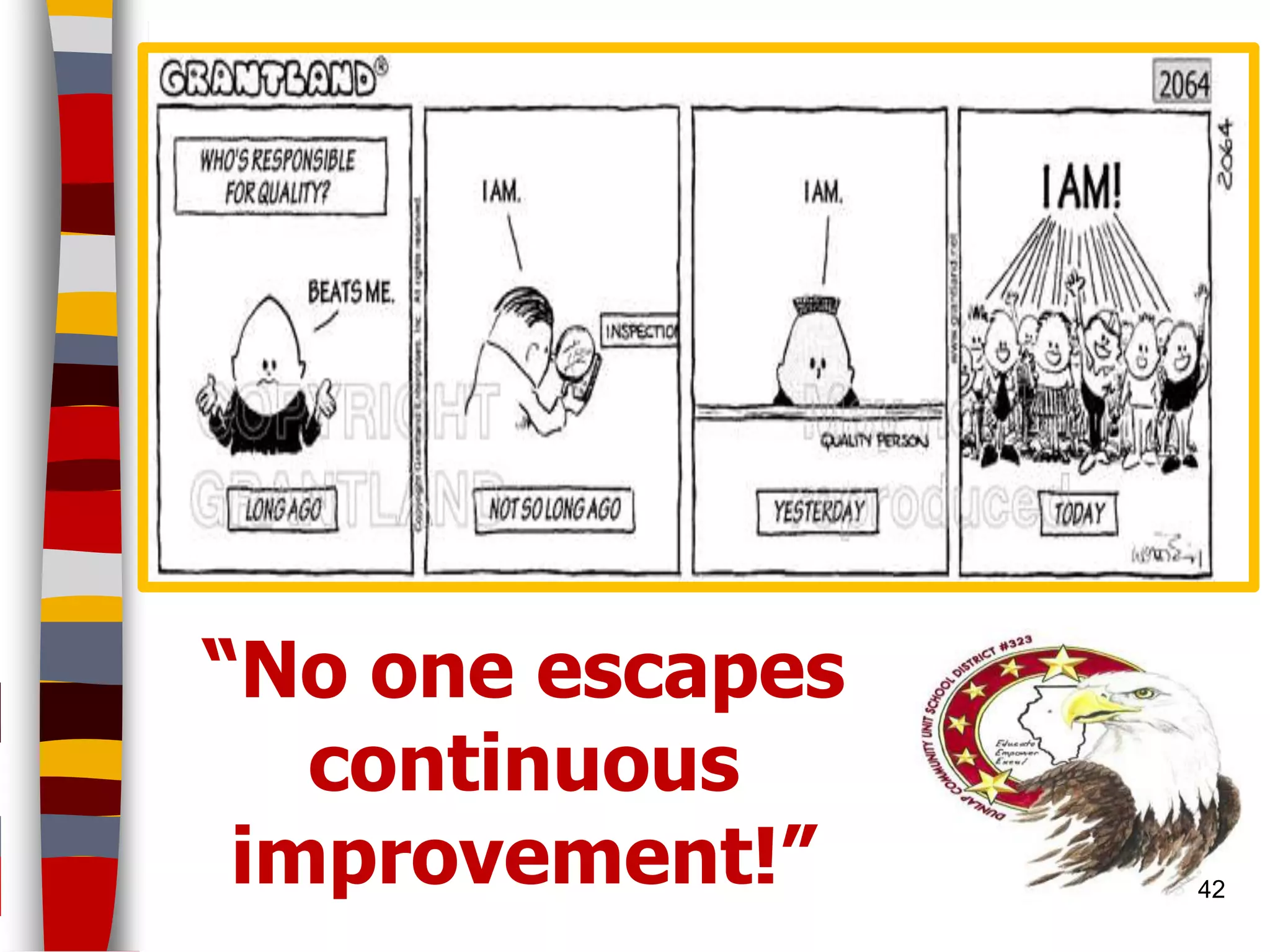 “No one escapes
   continuous
 improvement!”    42
 