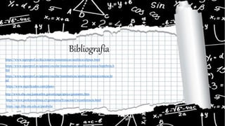 Bibliografía
https://www.superprof.es/diccionario/matematicas/analitica/elipses.html
https://www.superprof.es/apuntes/esco...