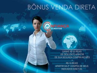 GANHE R$ 50 REAIS
DE DESCONTO APARTIR
DE SUA SEGUNDA COMPRA NO MÊS
+
R$ 10 REAIS
APARTIR DA 2º COMPRA DE SEUS
INDICADOS DIRETOS.
 