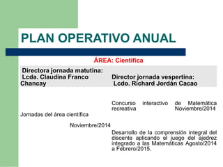 Plan operativo anual
