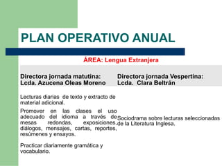 Plan operativo anual