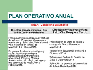 Plan operativo anual