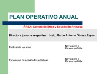 Plan operativo anual