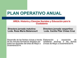 Plan operativo anual
