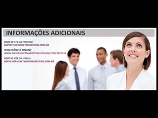 Divulgador Phoenix Netmarketing  Thomas Costa  Cadastre-se  http://www.phoenixnetmarketing.com.br/tconegocios Contato Email:  [email_address] Blog http://tconegociosonline.blogspot.com http://phoenix-netmarketing.blogspot.com Rede Social  http://phoenixnetmarketing.ning.com 