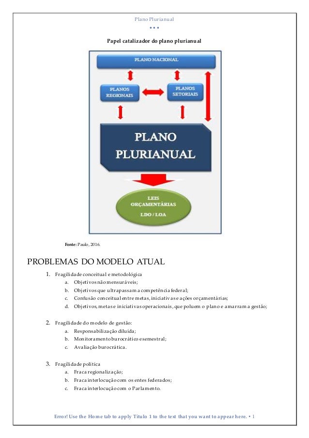 Plano plurianual
