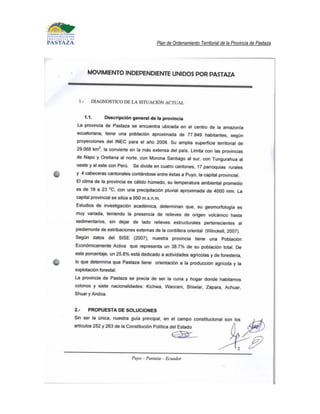 Plan de Ordenamiento Territorial de la Provincia de Pastaza




                                                              6
 
