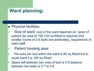 Ward Types Plan & organiz hospital.pptx