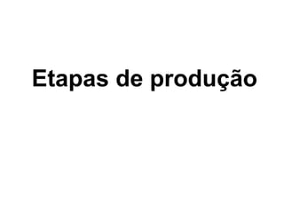Etapas de produção 