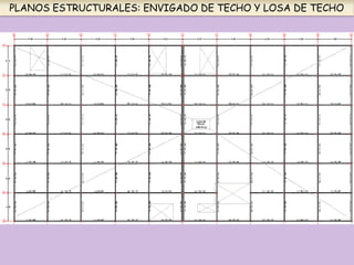PLANOS ESTRUCTURALES: ENVIGADO DE TECHO Y LOSA DE TECHO
 