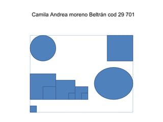 Camila Andrea moreno Beltrán cod 29 701 