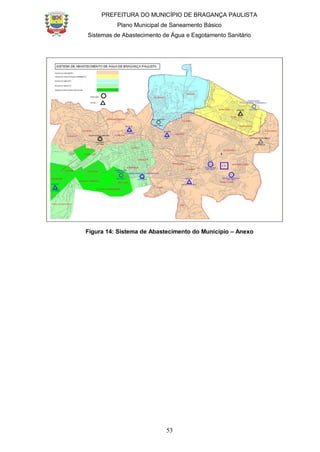 PREFEITURA DO MUNICÍPIO DE BRAGANÇA PAULISTA
Plano Municipal de Saneamento Básico
Sistemas de Abastecimento de Água e Esgotamento Sanitário
53
Figura 14: Sistema de Abastecimento do Município – Anexo
 