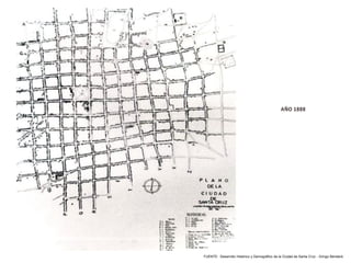 FUENTE: Desarrollo Histórico y Demográfico de la Ciudad de Santa Cruz - Gringo Bendeck
 