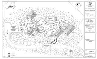 ESCALA:
1 : 500
FECHA DE IMPRESION:
FEB. 2013
HOJA:
PRB-01
UNIVERSIDAD DE EL
SALVADOR
FACULTAD DE INGENIERIA Y
ARQUITECTURA
ESCUELA DE ARQUITECTURA
PROPUESTA:
MERCADO DE
ARTESANIAS
PROPIETARIO:
ALCALDIA
MUNICIPAL DE
CACAOPERA
PRESENTAN:
GUZMÁN GONZALEZ,
WILFREDO EDUARDO
LOPEZ CRUZ,
BORIS ALFREDO
LOPEZ RIVAS,
PATRICIA CAROLINA
CONTENIDO:
PLANO DE CONJUNTO Y
TECHOS
N.P.T.: 0.0+0.0m
Bahia para descarga
de Personas
N.P.T.: 0.0-5.20m
N.P.T.: 0.0-4.0m
N.P.T.: 0.0-5.0mN.P.T.: 0.0-6.0m
N.P.T.: 0.0-3.0m
N.P.T.: 0.0-3.80m
Estacionamiento
Vehicular
Estacionamiento de
Autobuses
Área de carga y descarga
durante horarios
determinados
45%
45%
45%
45%
45%
45%
45%
45%
45%
45%
45%
45%
45%
45%
45%
45%
45%
45%
45%
45%
Locales
Comerciales
Servicios
Sanitarios
Cafetería Anfiteatro
Administración
Talleres de
enseñanza
Acceso a
Terreno
B S
S
B
B
S S
B
S
S
B
Caseta de
vigilancia
Pergolas
S
S
B
B
Acceso
Principal
PergolasPergolas
Pergola Curva
Pergola Recta
 