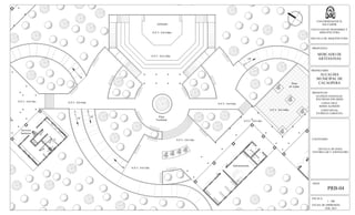 ESCALA:
1 : 200
FECHA DE IMPRESION:
FEB. 2013
HOJA:
PRB-04
UNIVERSIDAD DE EL
SALVADOR
FACULTAD DE INGENIERIA Y
ARQUITECTURA
ESCUELA DE ARQUITECTURA
PROPUESTA:
MERCADO DE
ARTESANIAS
PROPIETARIO:
ALCALDIA
MUNICIPAL DE
CACAOPERA
PRESENTAN:
GUZMÁN GONZALEZ,
WILFREDO EDUARDO
LOPEZ CRUZ,
BORIS ALFREDO
LOPEZ RIVAS,
PATRICIA CAROLINA
CONTENIDO:
DETALLE DE ZONA
VESTIBULAR Y ANFITEATRO
N.P.T.: 0.0-5.20m
N.P.T.: 0.0-4.60m
Anfiteatro
B
Plaza
Vestibular
N.P.T.: 0.0-4.0m
S S
B N.P.T.: 0.0-3.0m
S
N.P.T.: 0.0-3.80m
N.P.T.: 0.0-3.0m
N.P.T.: 0.0-5.0m
Plaza
de Tejido
Servicios
Sanitarios
Administración
N.P.T.: 0.0-4.0m
N.P.T.: 0.0-3.0m
10°
10°
10°
 