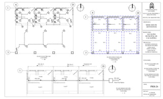 ESCALA:
La Indicada
FECHA DE IMPRESION:
FEB. 2013
HOJA:
PRB-26
UNIVERSIDAD DE EL
SALVADOR
FACULTAD DE INGENIERIA Y
ARQUITECTURA
ESCUELA DE ARQUITECTURA
PROPUESTA:
MERCADO DE
ARTESANIAS
PROPIETARIO:
ALCALDIA
MUNICIPAL DE
CACAOPERA
PRESENTAN:
GUZMÁN GONZALEZ,
WILFREDO EDUARDO
LOPEZ CRUZ,
BORIS ALFREDO
LOPEZ RIVAS,
PATRICIA CAROLINA
CONTENIDO:
PLANTA ELECTRICA DE
CAFETERIA
PLANO ESTRUCTURAL DE
FUNDACIONES DE
CAFETERIA
1 : 75
1 : 125
PLANO HIDRAULICO DEL
SECTOR DE COCINAS DE
CAFETERIA
SF-1SF-1
SF-1SF-1 SF-1 SF-1
SF-1
SF-1SF-1SF-1
SF-1 SF-1 SF-1
SF-1SF-1SF-1
SF-1
B
2
AA
B
3
A
A
B C
B C
2 2
2
2
2
B
2
AA
B
2 2
2
2
2
B
2
AA
B
2 2
2
2
2
1514 17 18
16
1 : 100
Entrada de A.P.PVC Ø1/2" PVC Ø1/2"
PVC Ø4"PVC Ø4" PVC Ø4"
Hacia Fosa Septica
PVC Ø4"
PLANO HIDRAULICO DEL
SECTOR DE COCINAS DE
CAFETERIA
PLANO ESTRUCTURAL DE
FUNDACIONES DE
CAFETERIA
PLANTA ELECTRICA DE
CAFETERIA
A D
Local 6
Local 7 Local 8
Cocina Cocina
Cocina
1
3
A D
1
3
1
D
 