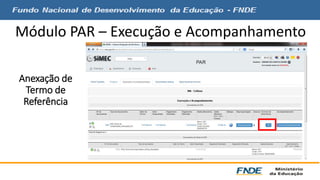 Módulo PAR – Execução e Acompanhamento 
Anexação de 
Termo de 
Referência 
 