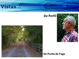 Vistas…
De Perfil
De Punto de Fuga
 